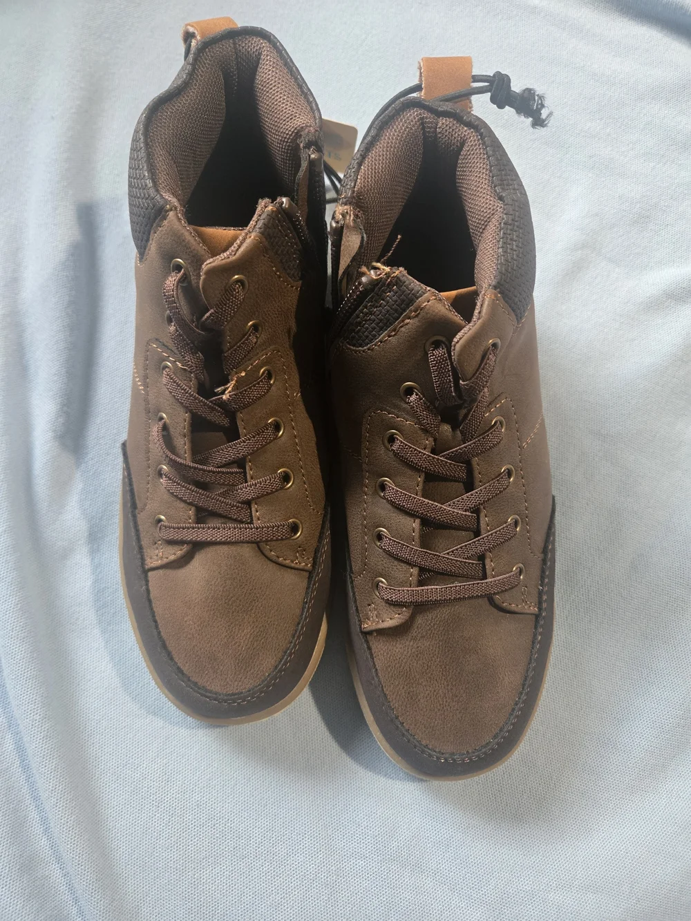 Kids' Brown Lace-Up Outdoor Boots - Comfortable Everyday Wear